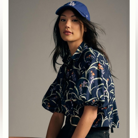 Maeve The Zooey Bubble-Sleeve Blouse - Picture 2 of 5